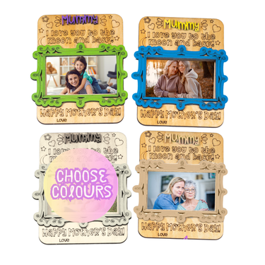 I Love you to the moon and Back Custom Photo Frame - Unicorn Fart Productions